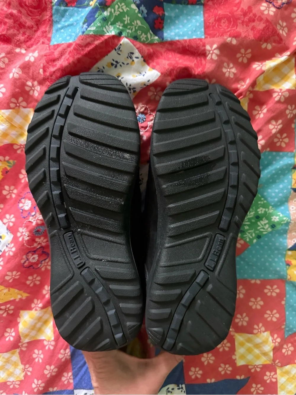 L.L. Bean Black Women's Zip-Front Suede Slippers